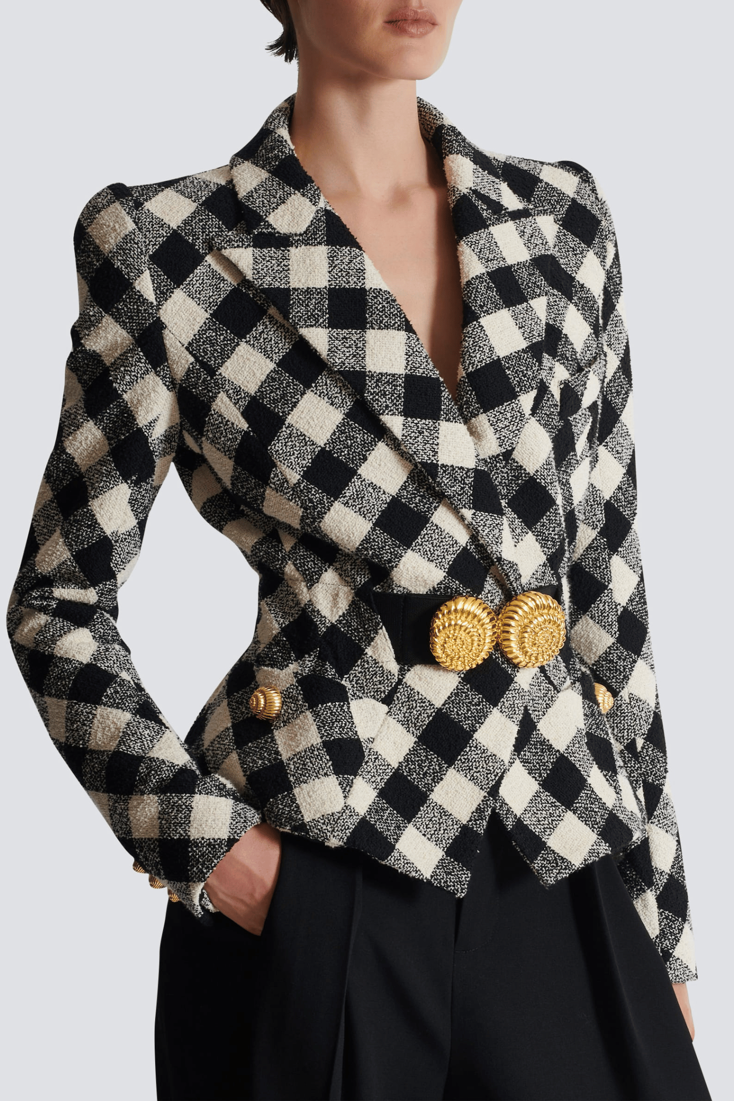WYATT GINGHAM BLAZER – STRUCTURED WEDDING JACKET