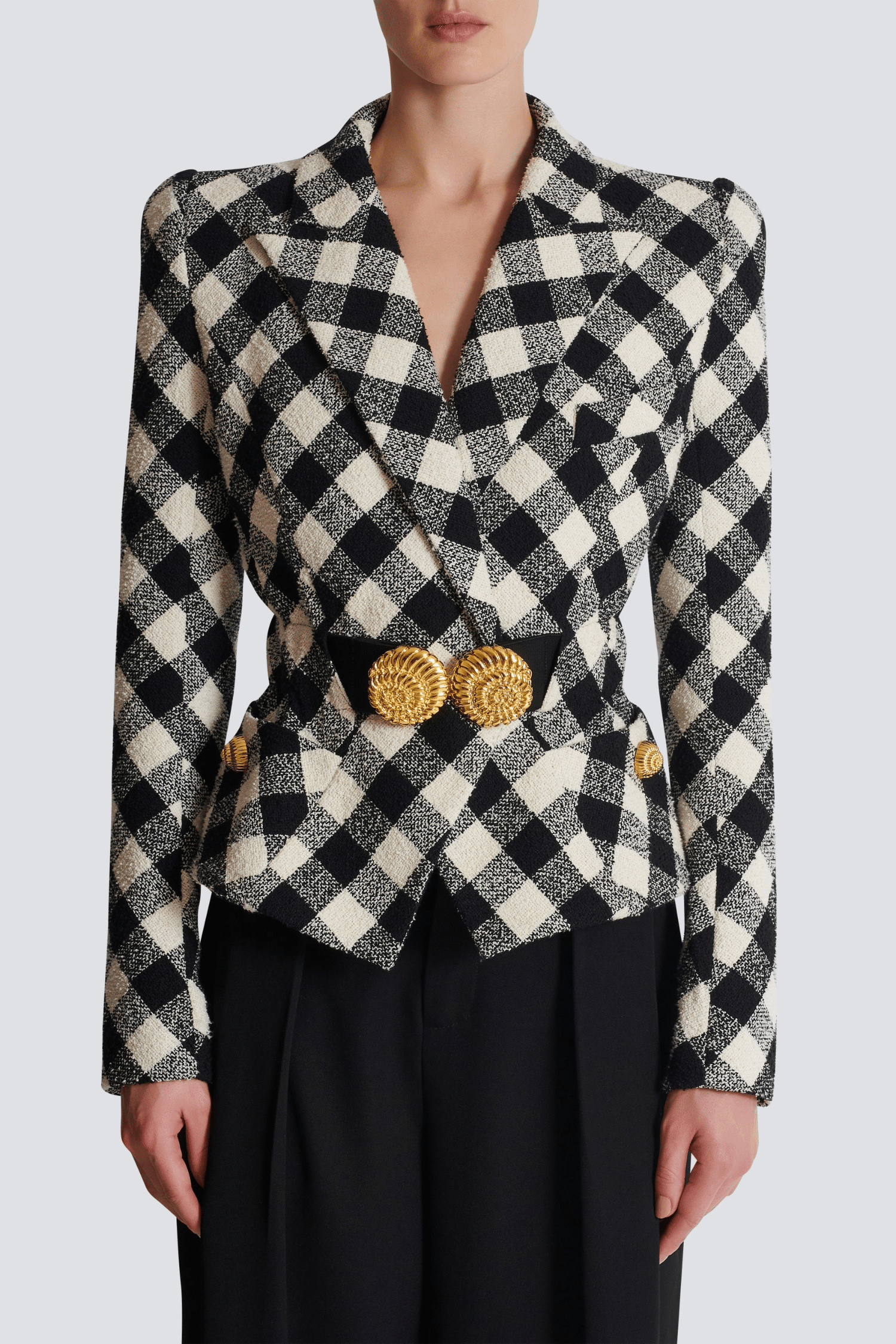 WYATT GINGHAM BLAZER – STRUCTURED WEDDING JACKET