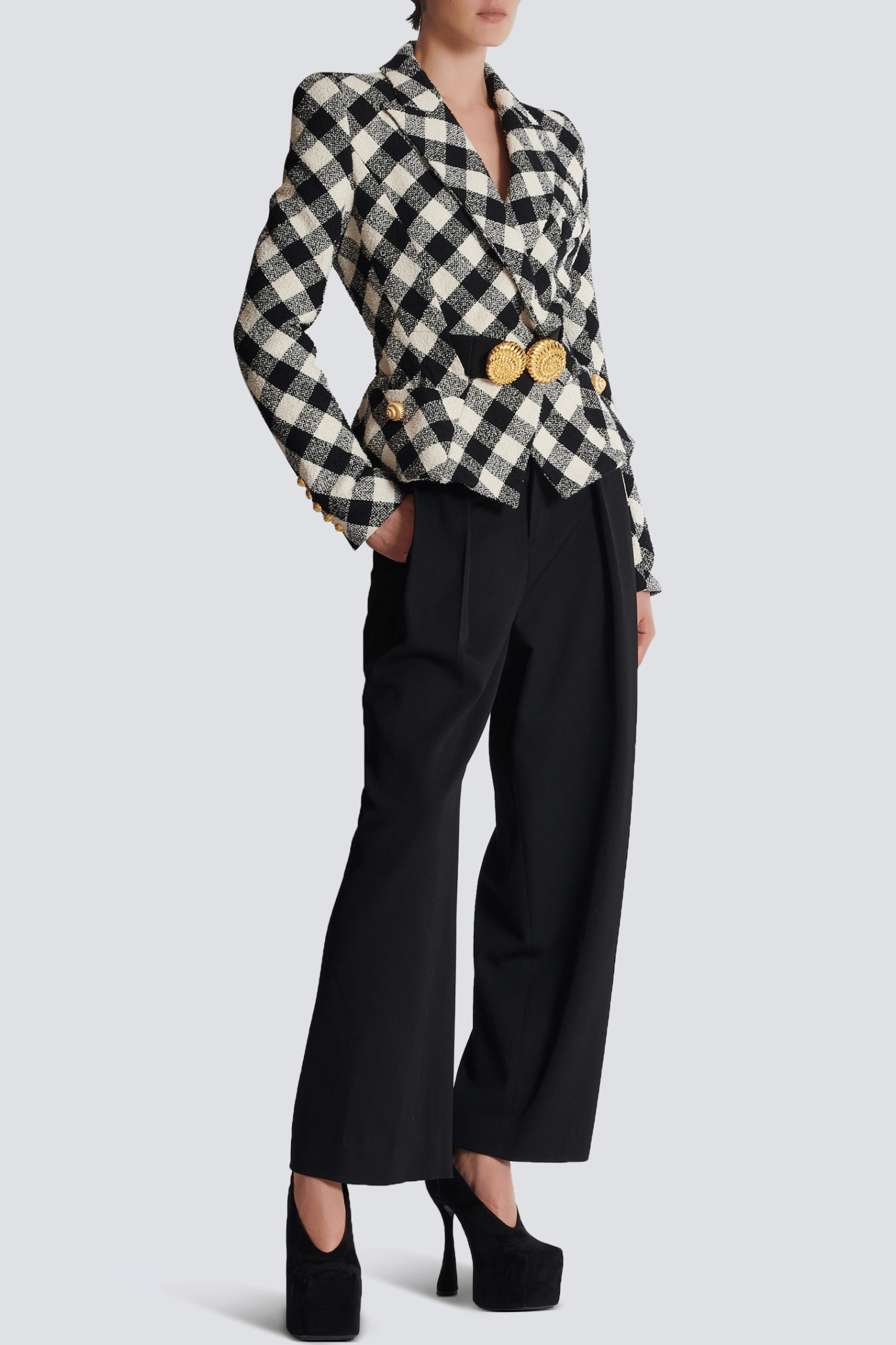 WyattGinghamButtonBlazer_6 WYATT GINGHAM BLAZER – STRUCTURED WEDDING JACKET
