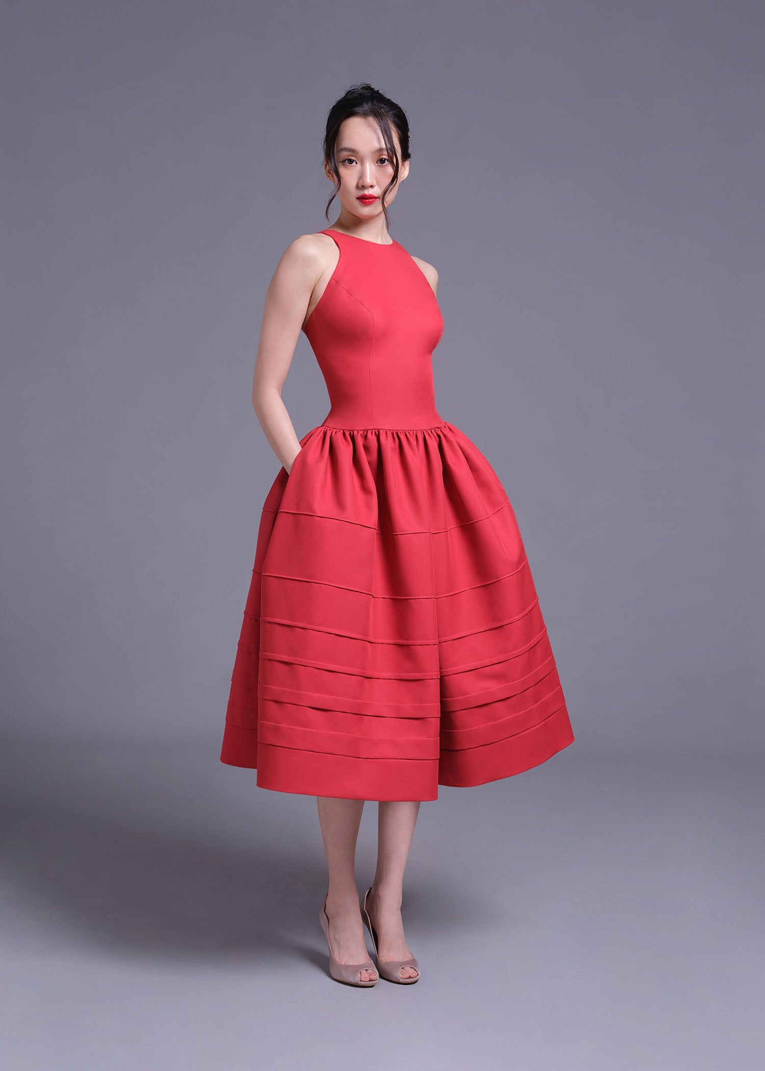 BERRY BELL MINI DRESS RED PARTY