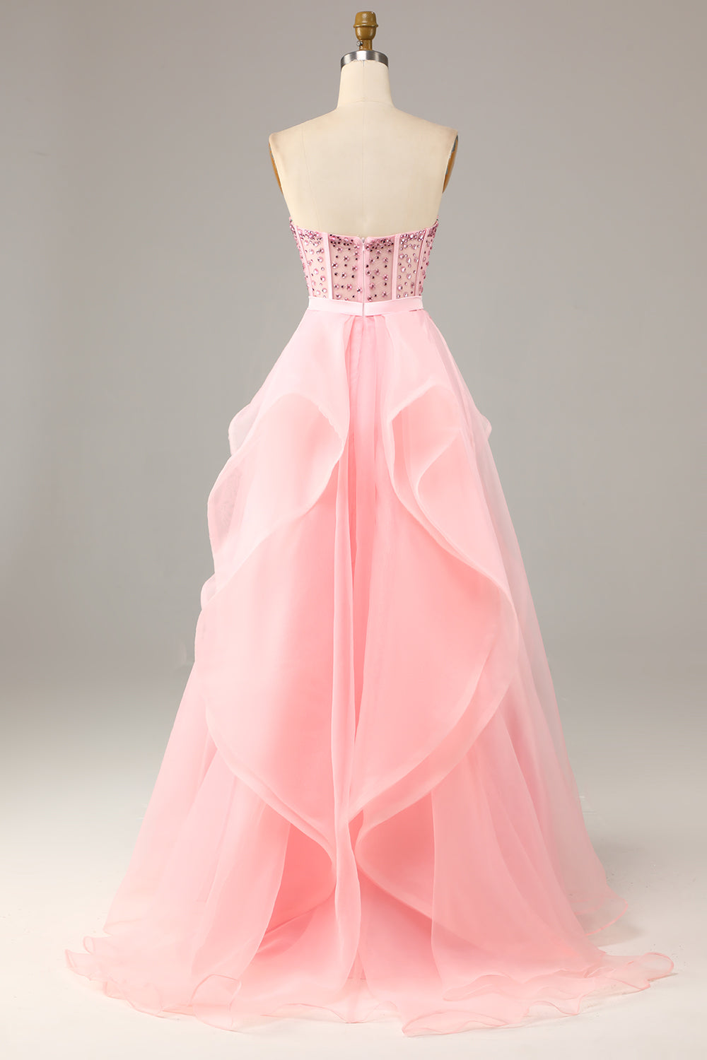 BLACK STRAPLESS BALL GOWN FORMAL EVENING DRESS