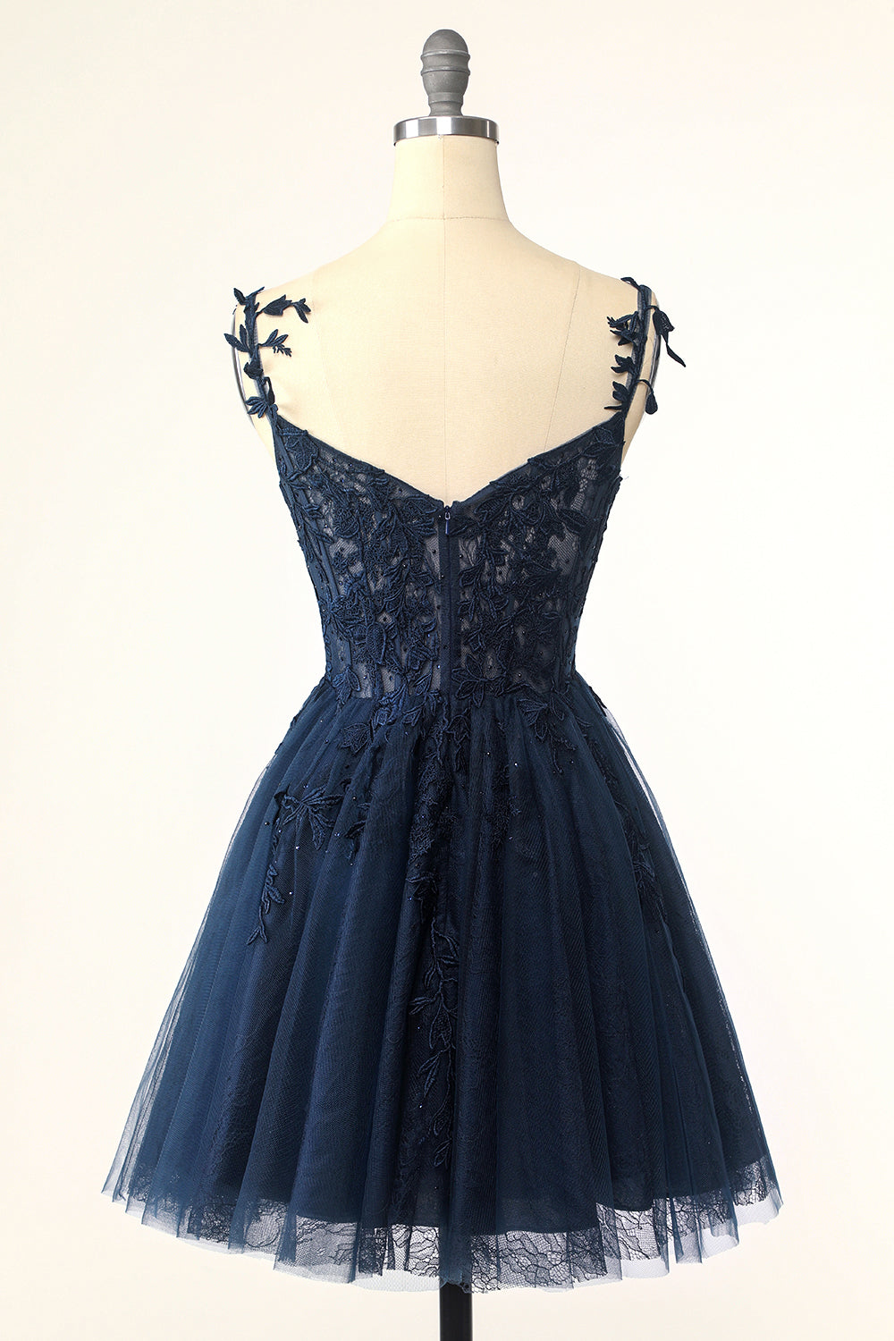 UNIQUE A-LINE MINT HOMECOMING DRESS WITH APPLIQUES