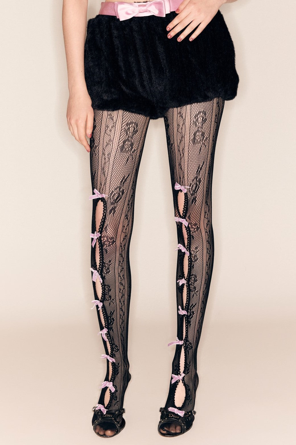 Yara_Bowknot_Fishnet_Stockings_-_Black YARA BOWKNOT FISHNET STOCKINGS - BLACK