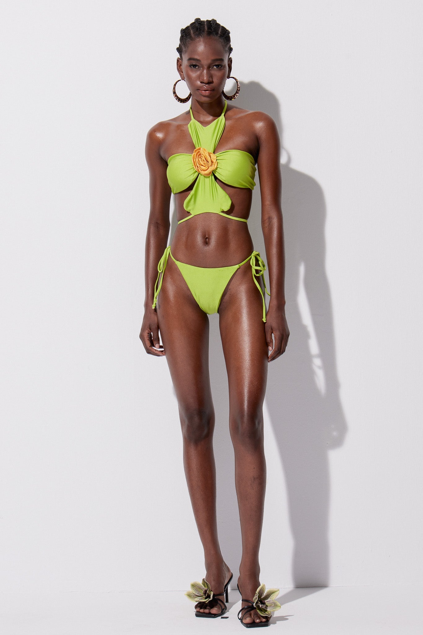 YLFA FLORAL THREE-PIECE SWIMWEAR SET VACATION