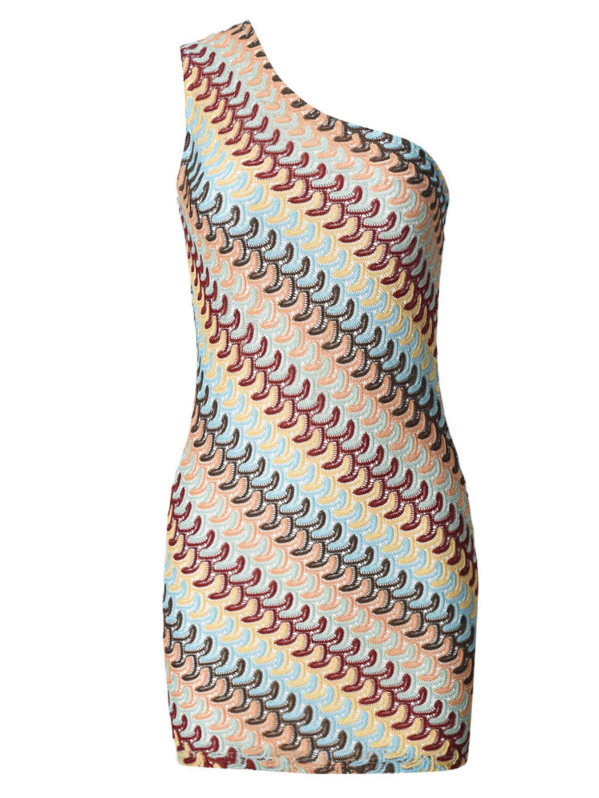 ONE SHOULDER KNIT MINI DRESS, COCKTAIL PARTY