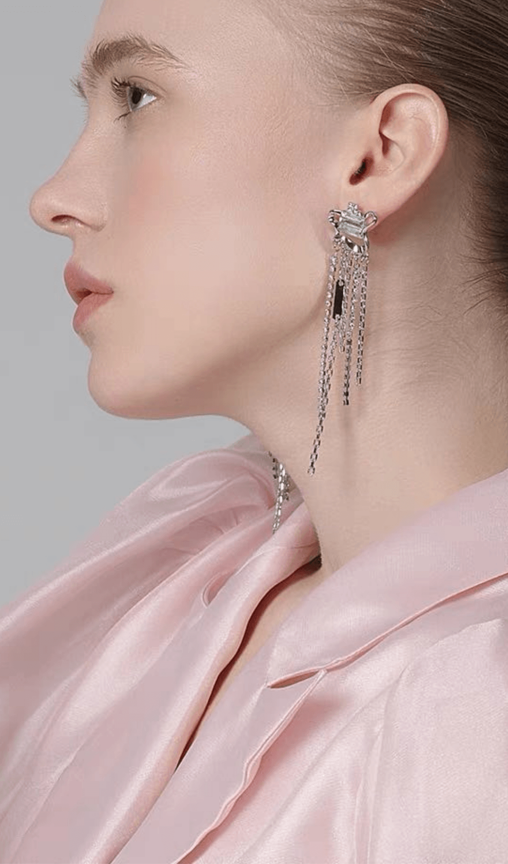 ZIRCON TASSEL DROP EARRINGS FOR WEDDING PARTY