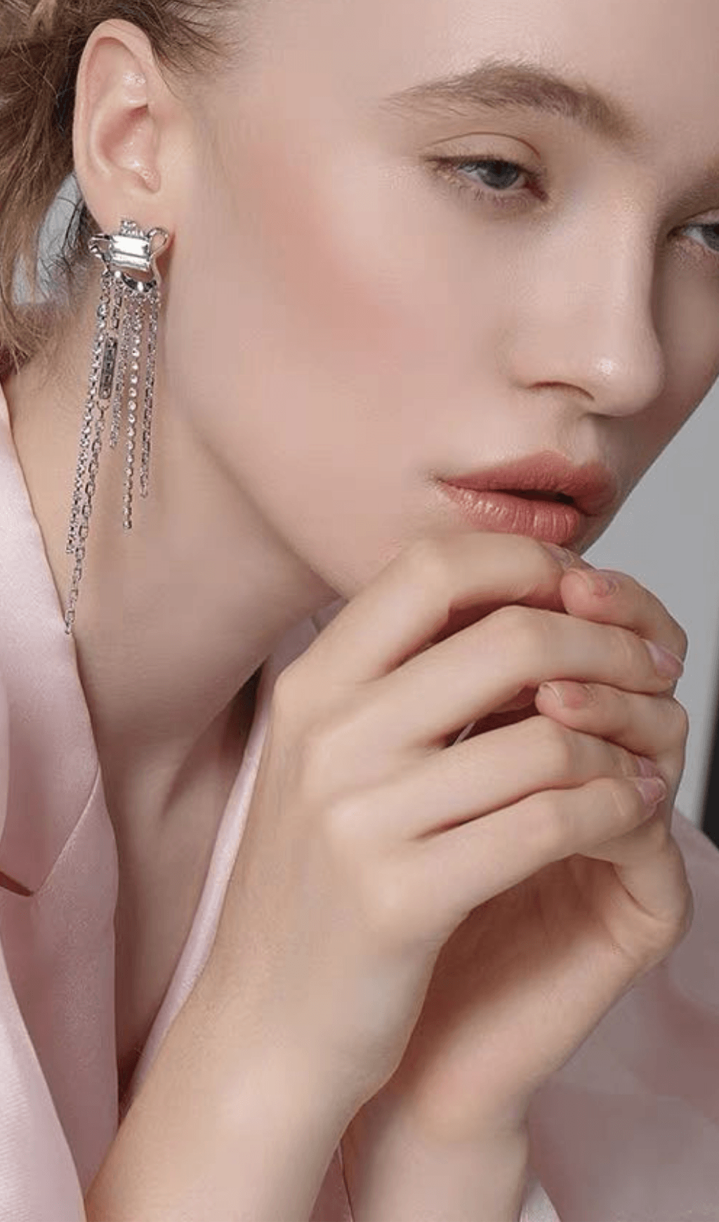ZIRCON TASSEL DROP EARRINGS FOR WEDDING PARTY