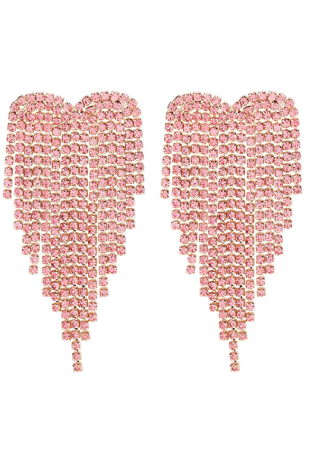ZPKES0012_Pink_1 GLAM PINK CRYSTAL DROP EARRINGS FOR PARTY