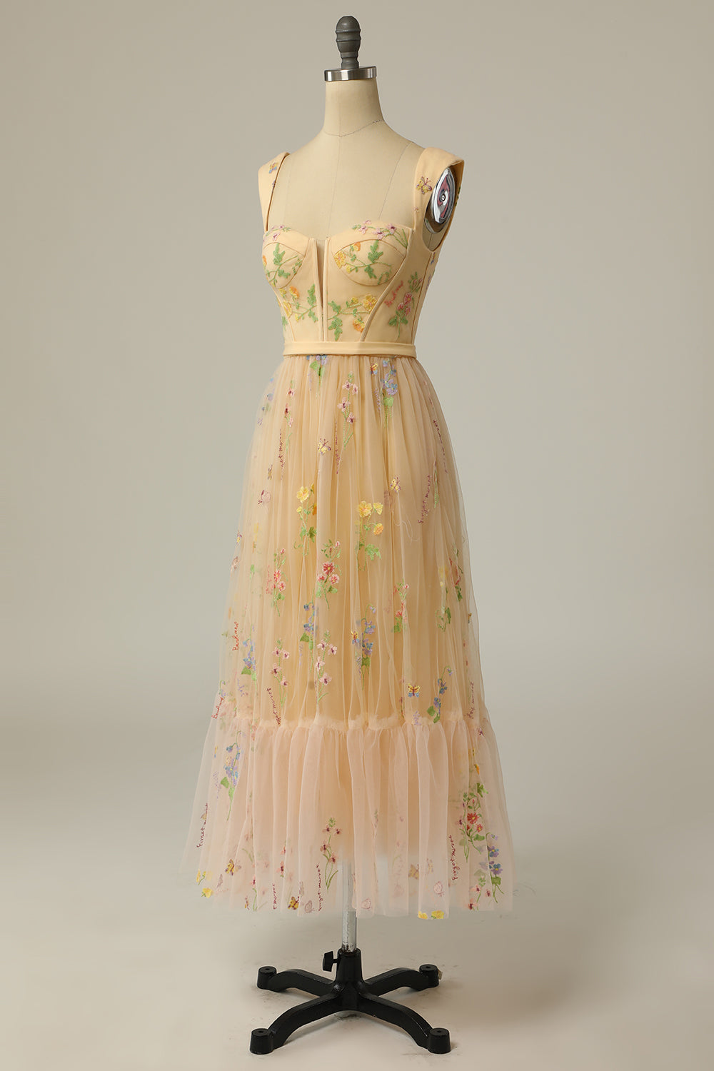 LIGHT PURPLE EMBROIDERED A-LINE SWEETHEART PROM DRESS