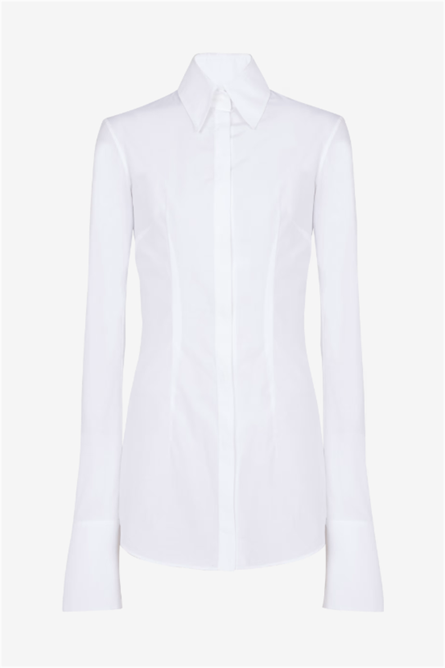 GOLD BUTTON FITTED SHIRT - ZAHRA, OFFICE WEAR