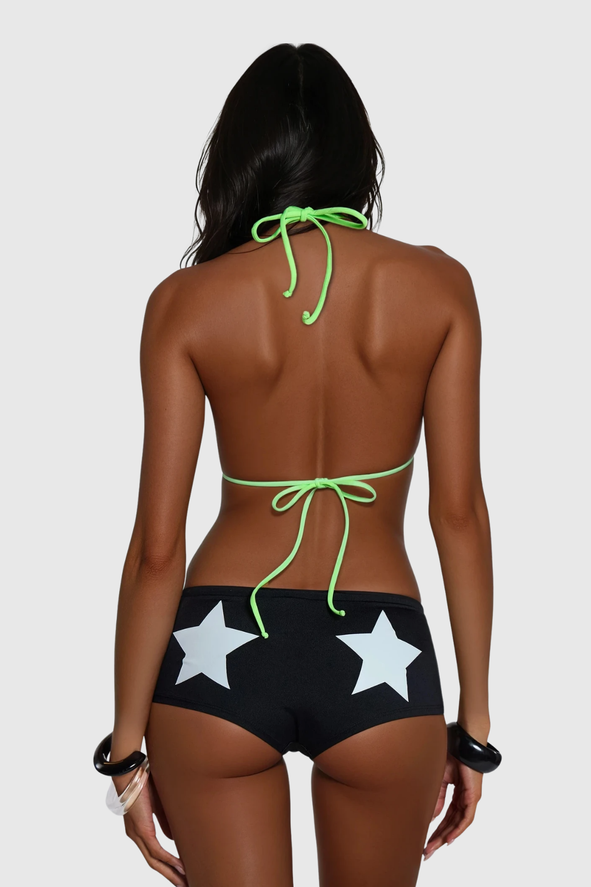 QUINTINA HALTER NECK LACE UP SWIMWEAR