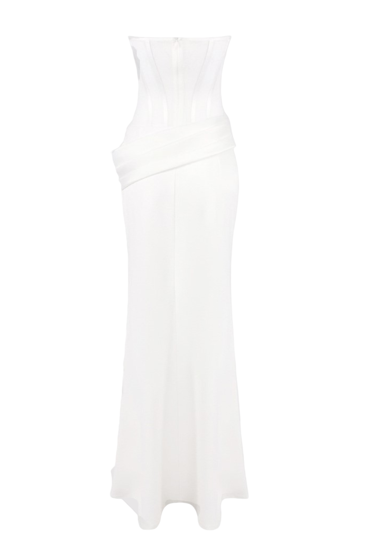 PRISCILLA STRAPLESS VEILED CORSET WEDDING MAXI DRESS