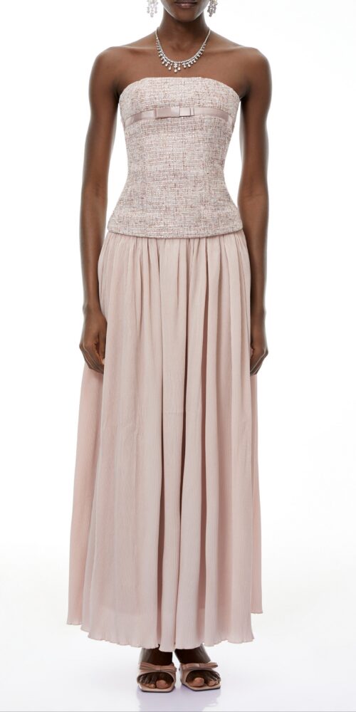 yvonne Off Shoulder Ruched Maxi Dress in pink yvonne Off Shoulder Ruched Maxi Dress in pink