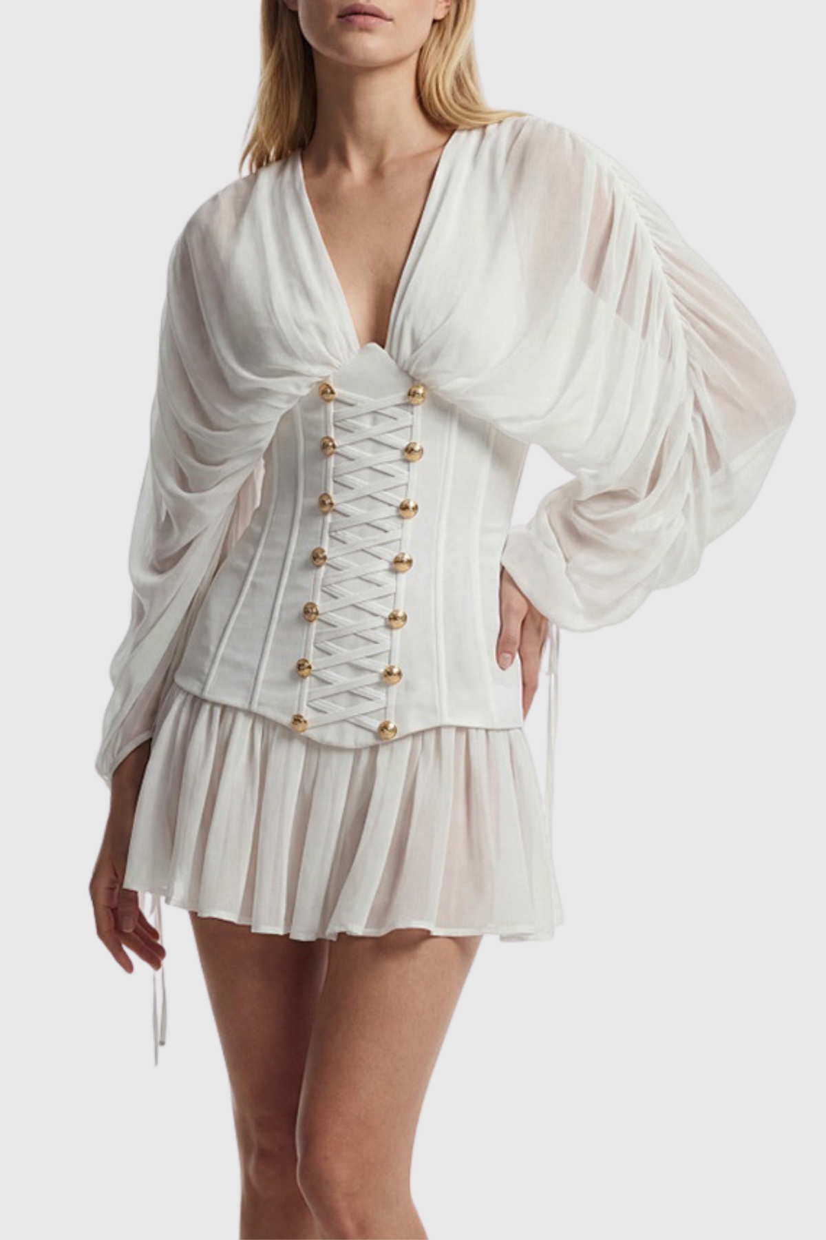 ZORION CORSET MESH MINI DRESS FOR PARTY