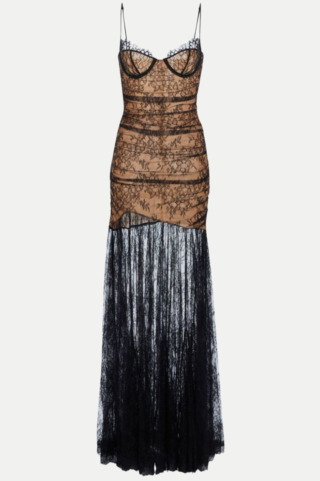 ZSUZA LACE SLIT MAXI DRESS FOR EVENING