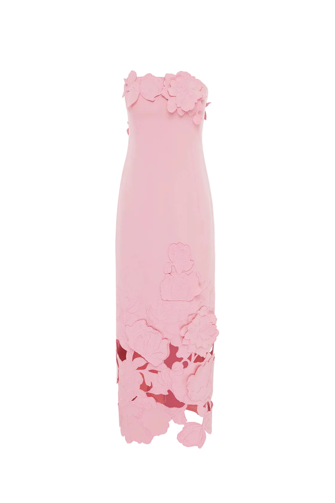 LOUISE APPLIQUÉ BUSTIER MAXI DRESS PINK