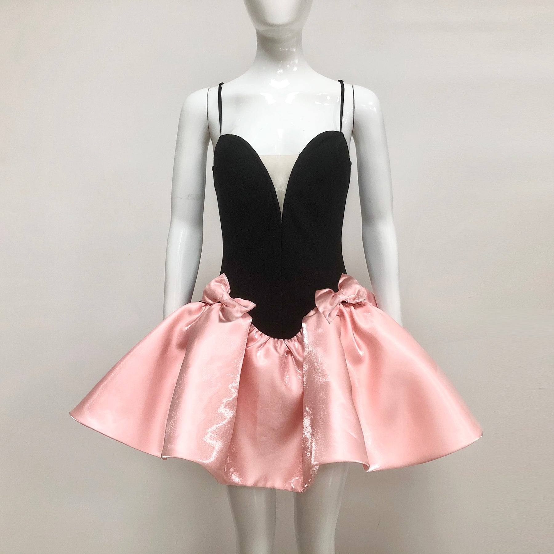 VALERIE TWO-TONE BOW DRESS FOR COCKTAIL PARTY