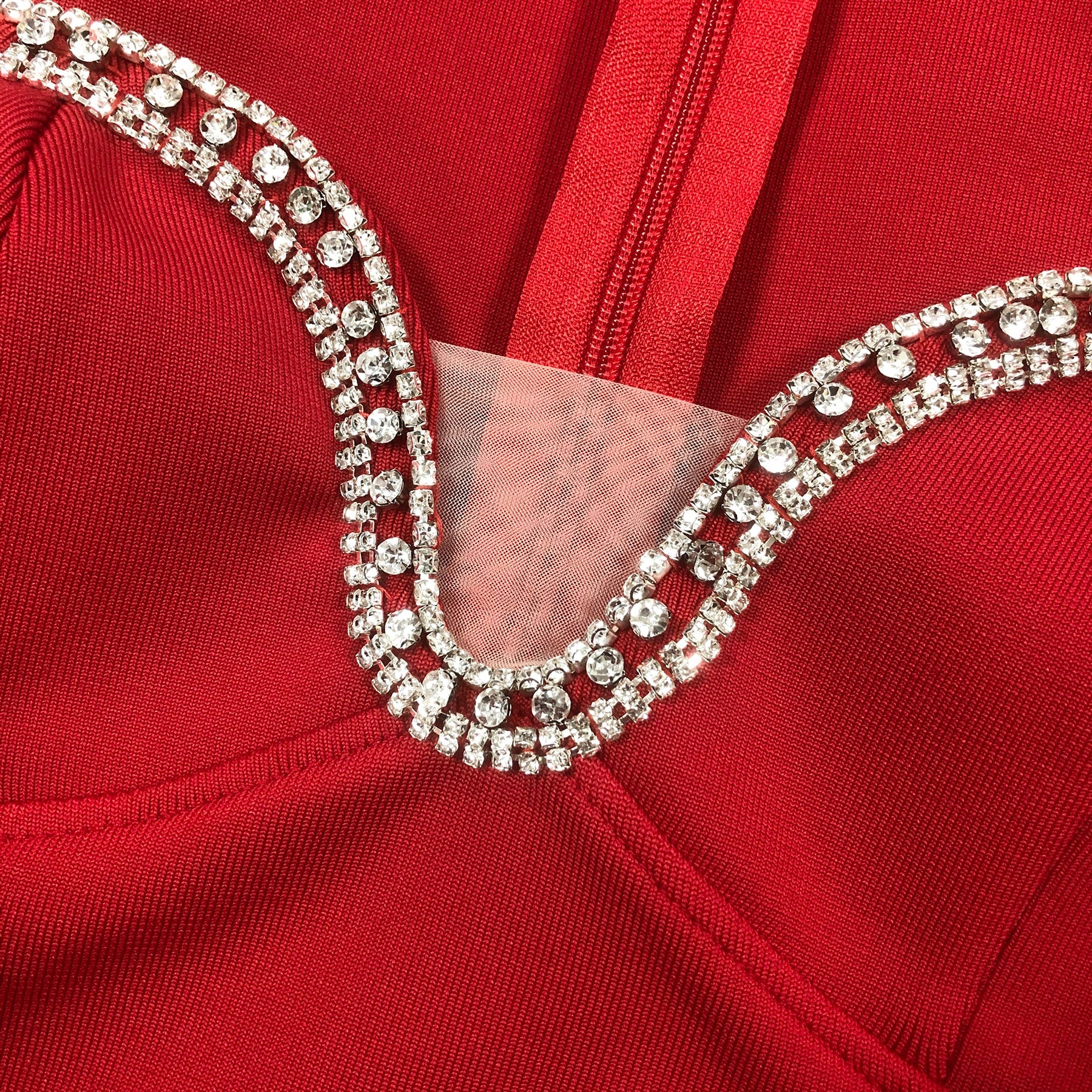 SYLVIA CRYSTAL MAXI DRESS, RED, LONG SLEEVE FORMAL