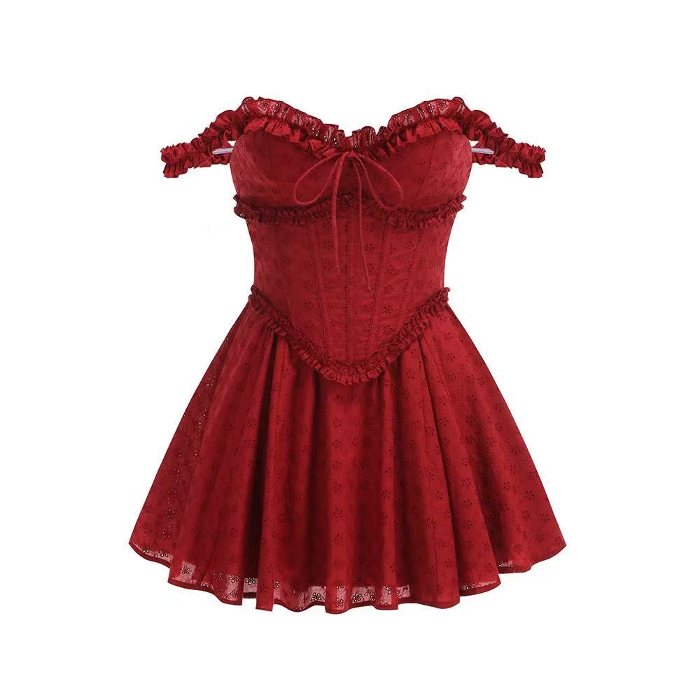 ELVA RED PLAYSUIT - DATE NIGHT BODYCON