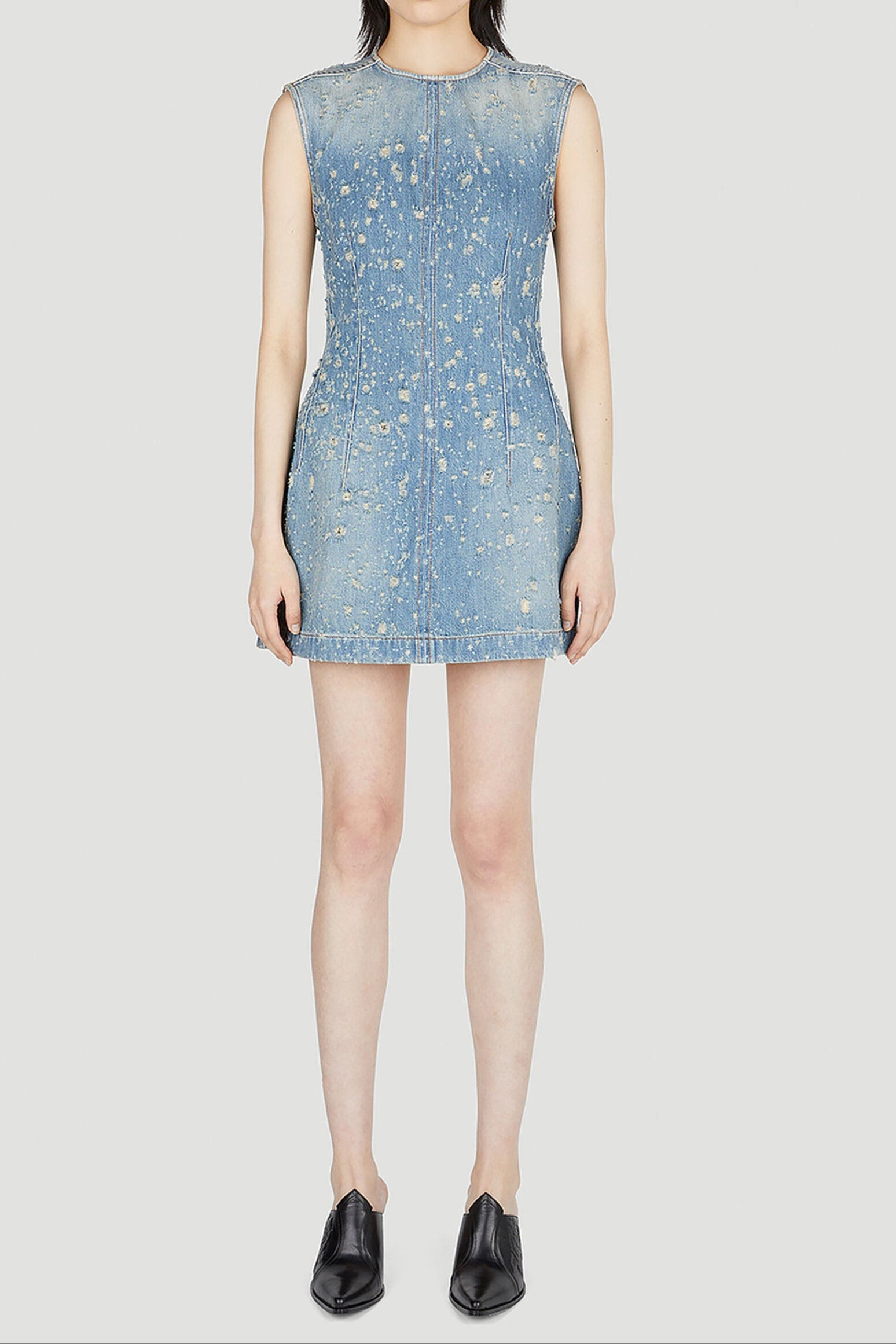 acn0252007_blu_00 TUNIC MINI DRESS BLUE CASUAL DAY WEAR