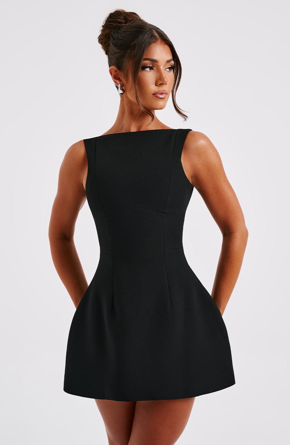 ALANA MINI DRESS, BLACK - SLEEVELESS COCKTAIL