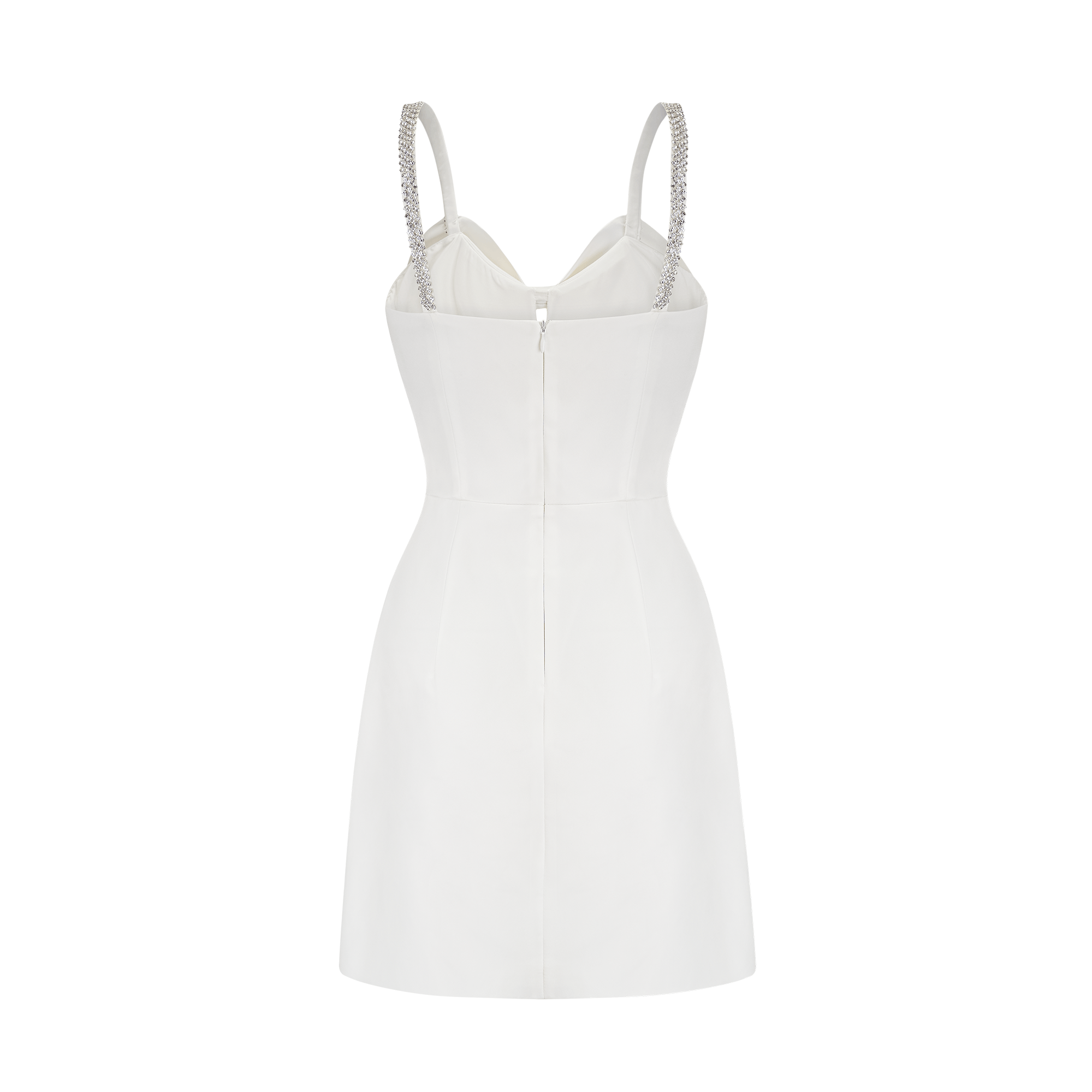 WHITE ANASTASIA MINI DRESS FOR COCKTAIL PARTY