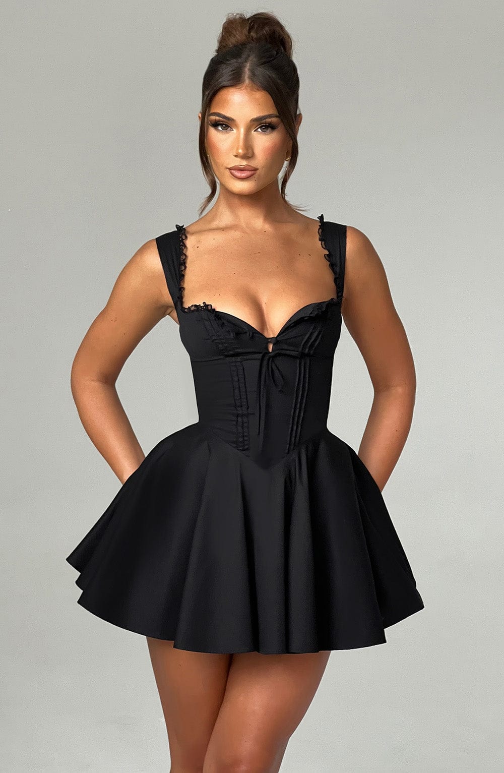 ANTONELLA MINI DRESS BLACK - BODYCON PARTY OCCASION