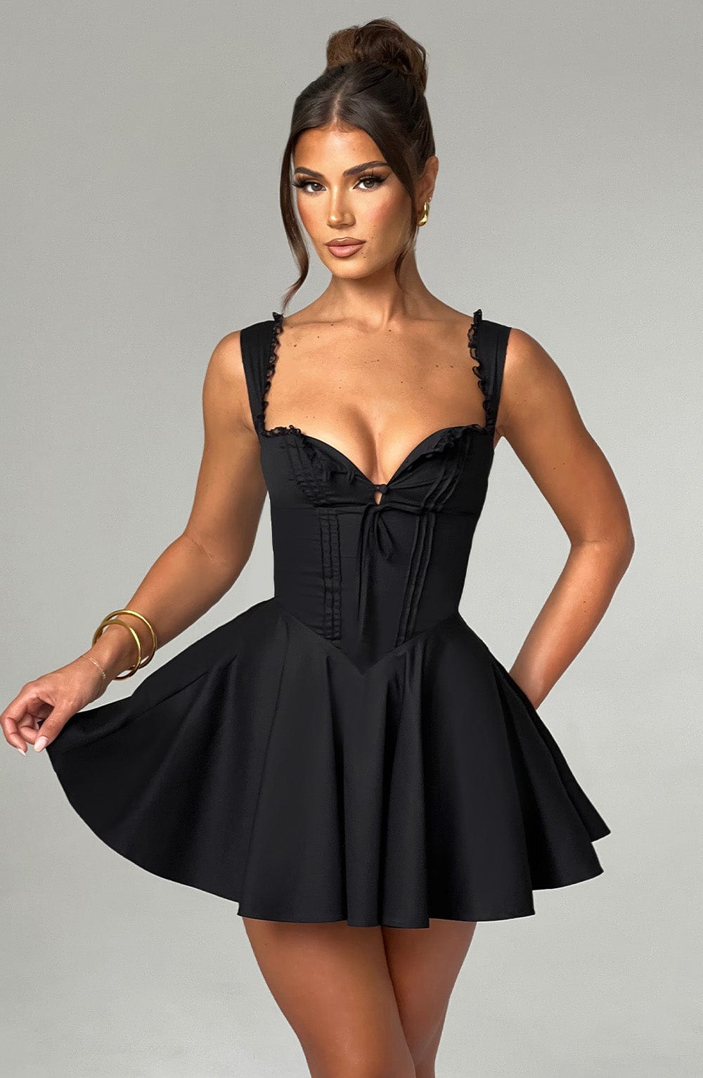 ANTONELLA MINI DRESS BLACK - BODYCON PARTY OCCASION