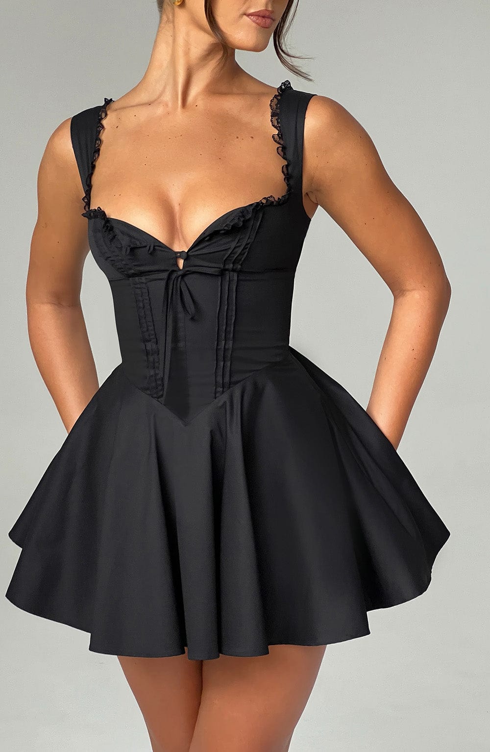 ANTONELLA MINI DRESS BLACK - BODYCON PARTY OCCASION