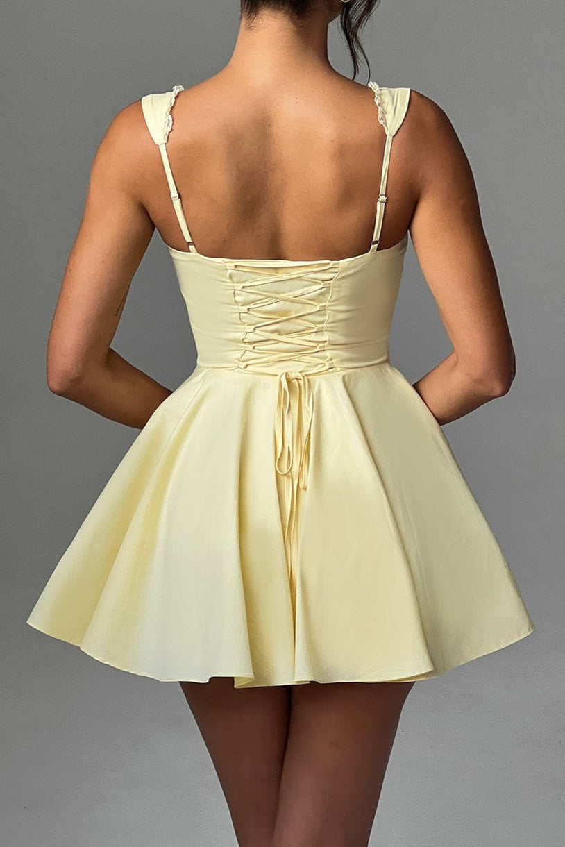 ANTONELLA LEMON MINI DRESS - SUNNY DAY PARTY
