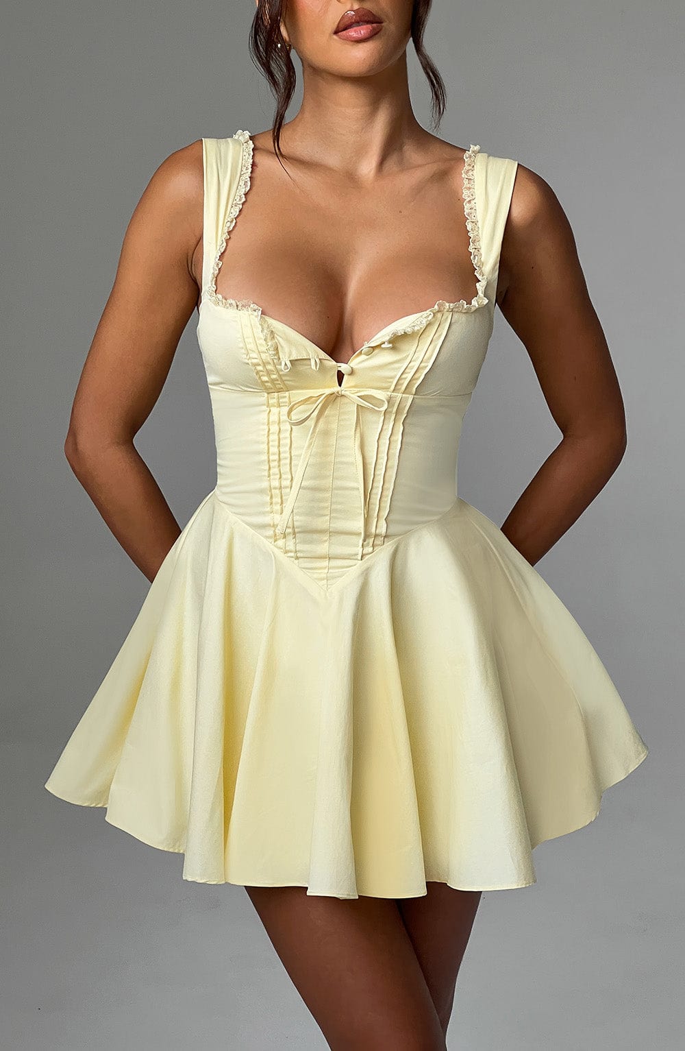 ANTONELLA LEMON MINI DRESS - SUNNY DAY PARTY