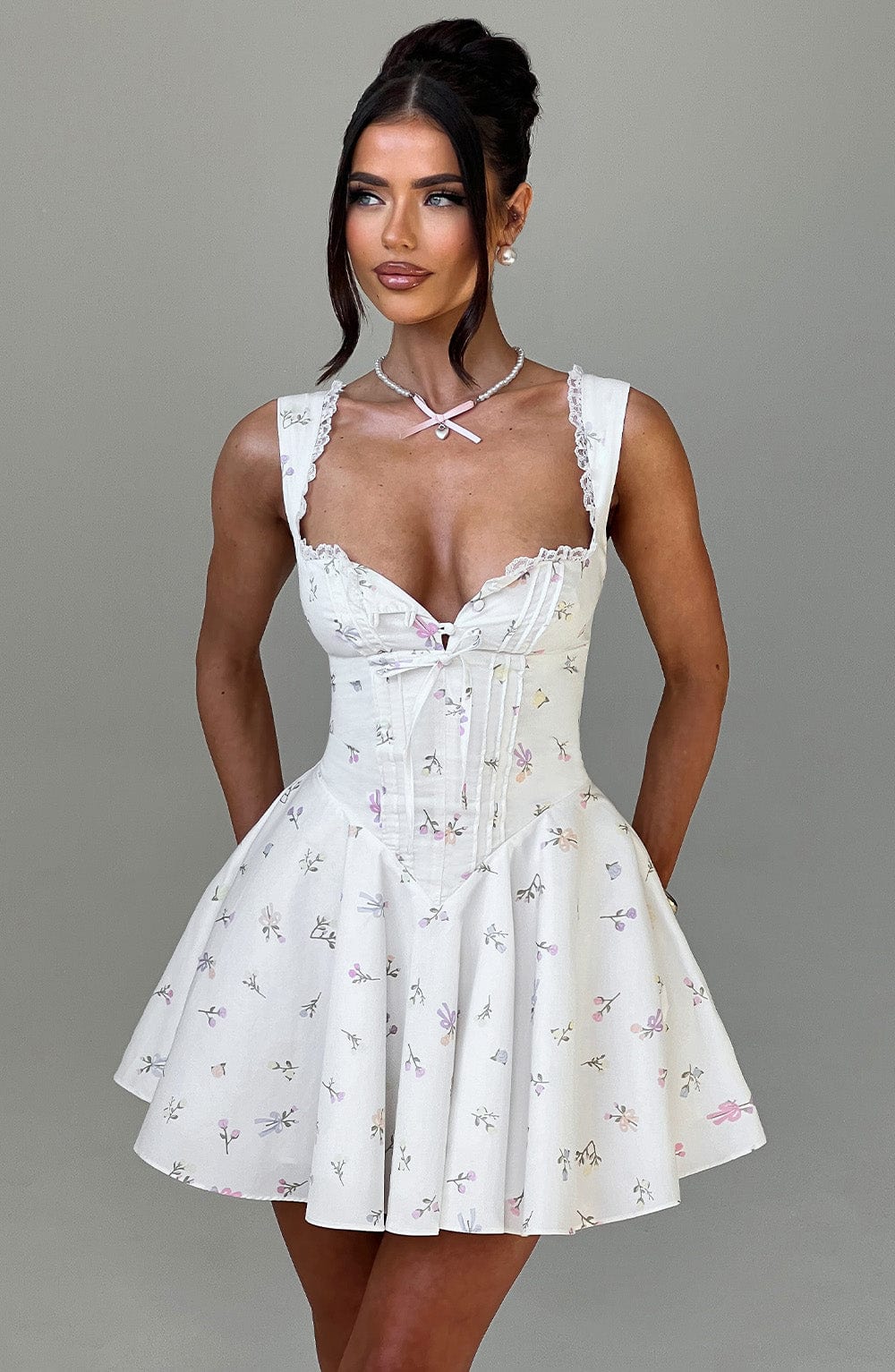 ANTONELLA FLORAL MINI DRESS FOR PARTY