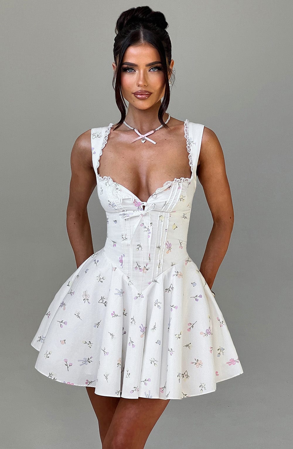ANTONELLA FLORAL MINI DRESS FOR PARTY