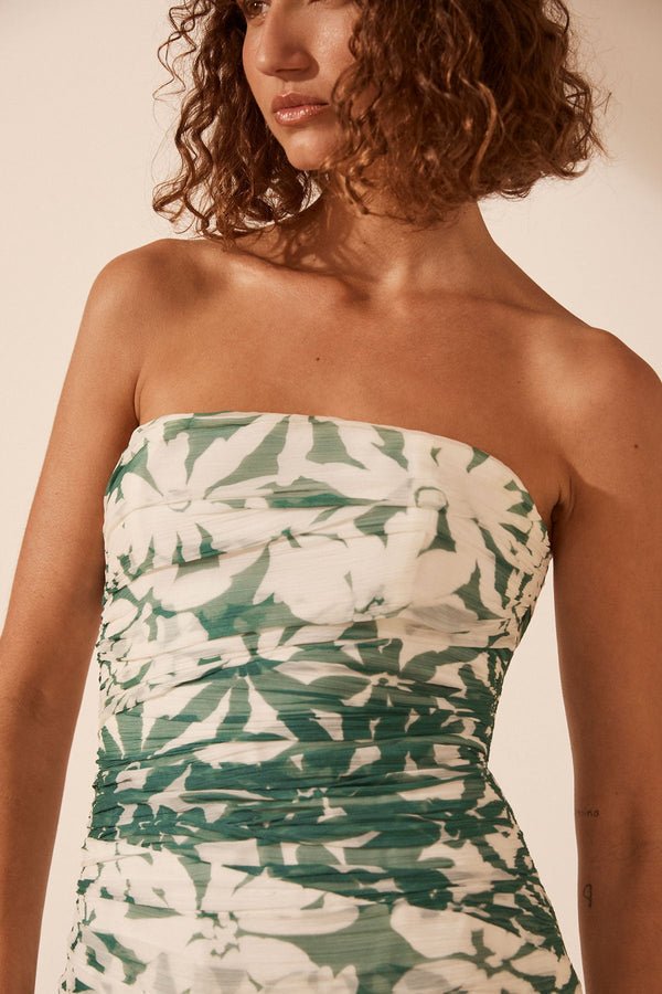 ANTONIA PRINTED STRAPLESS MAXI DRESS FOR WEDDING