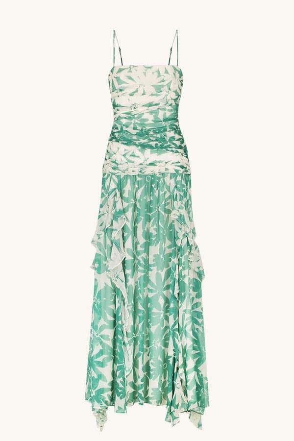 ANTONIA PRINTED STRAPLESS MAXI DRESS FOR WEDDING