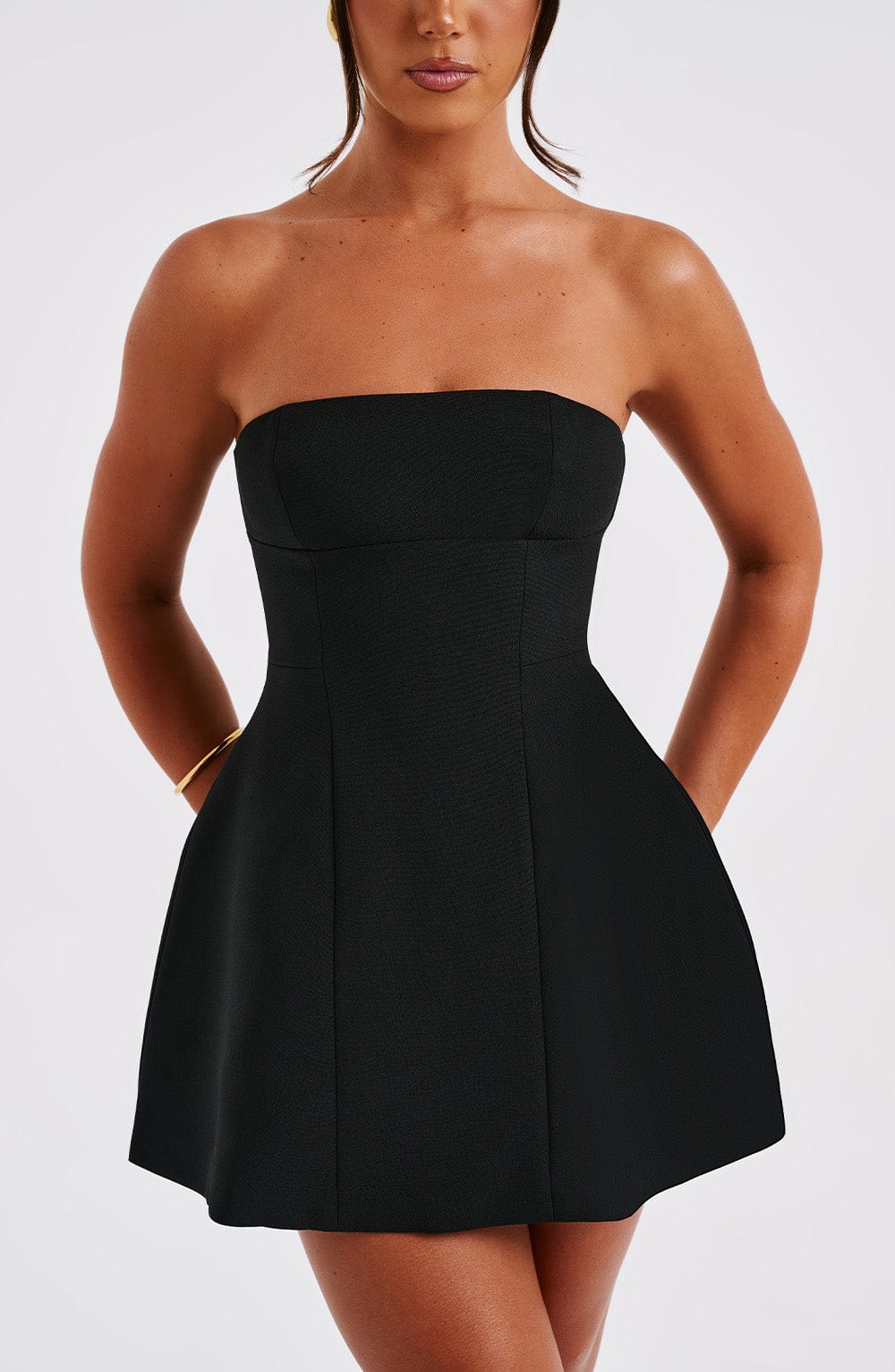 ASHA MINI DRESS BLACK - SLEEVELESS COCKTAIL PARTY