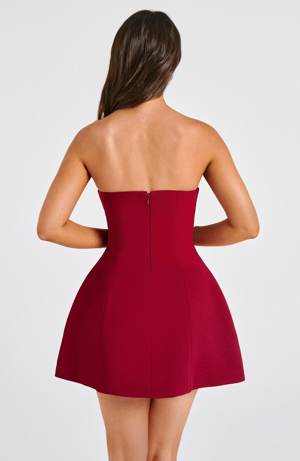 ASHA MINI DRESS WINE WEDDING GUEST