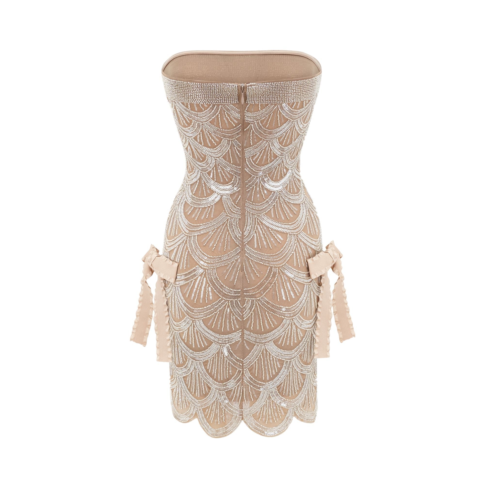 SCALY LUSTER MINI DRESS FOR EVENING PARTY