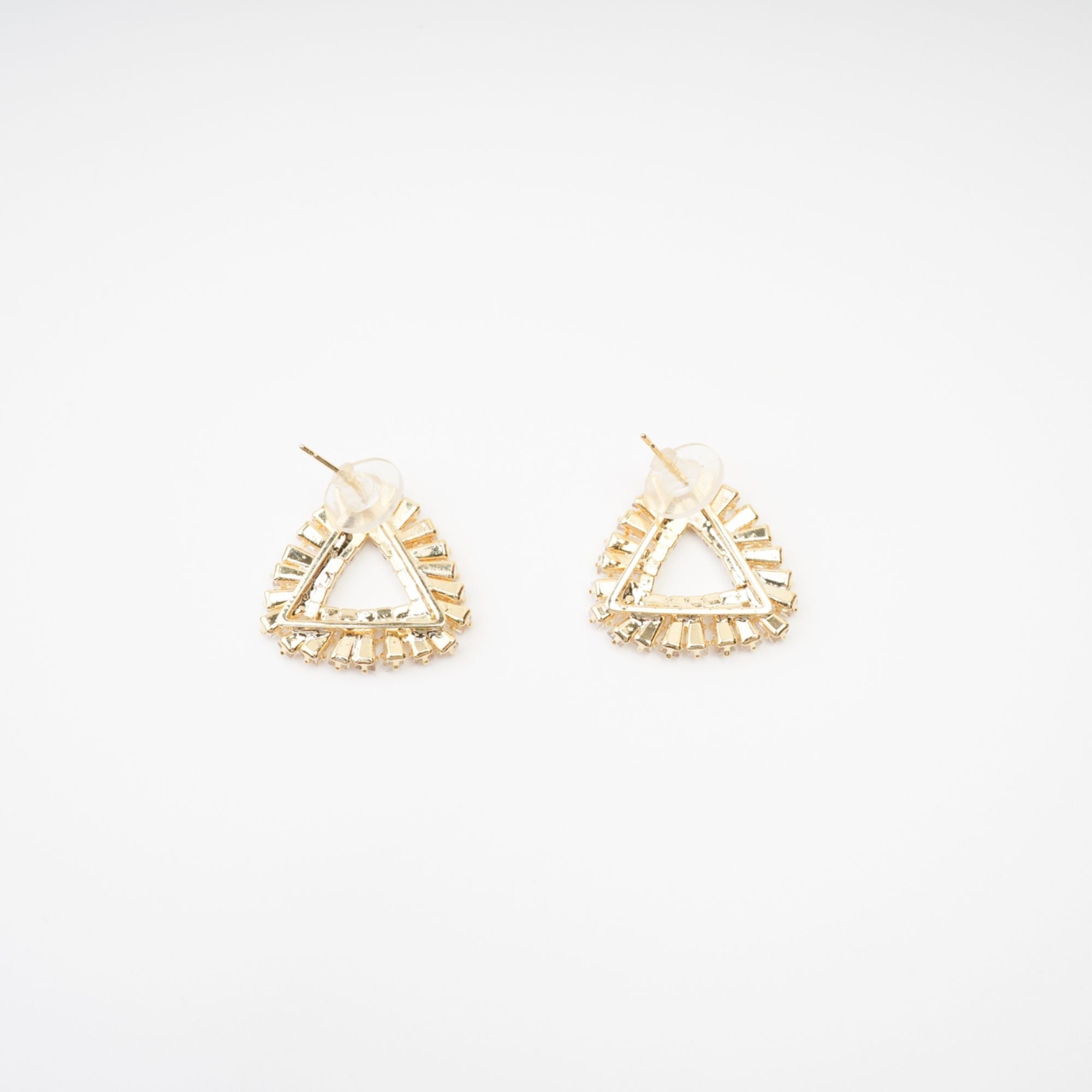 CRYSTAL TRIANGLE HOOP EARRINGS FOR WEDDING PARTY