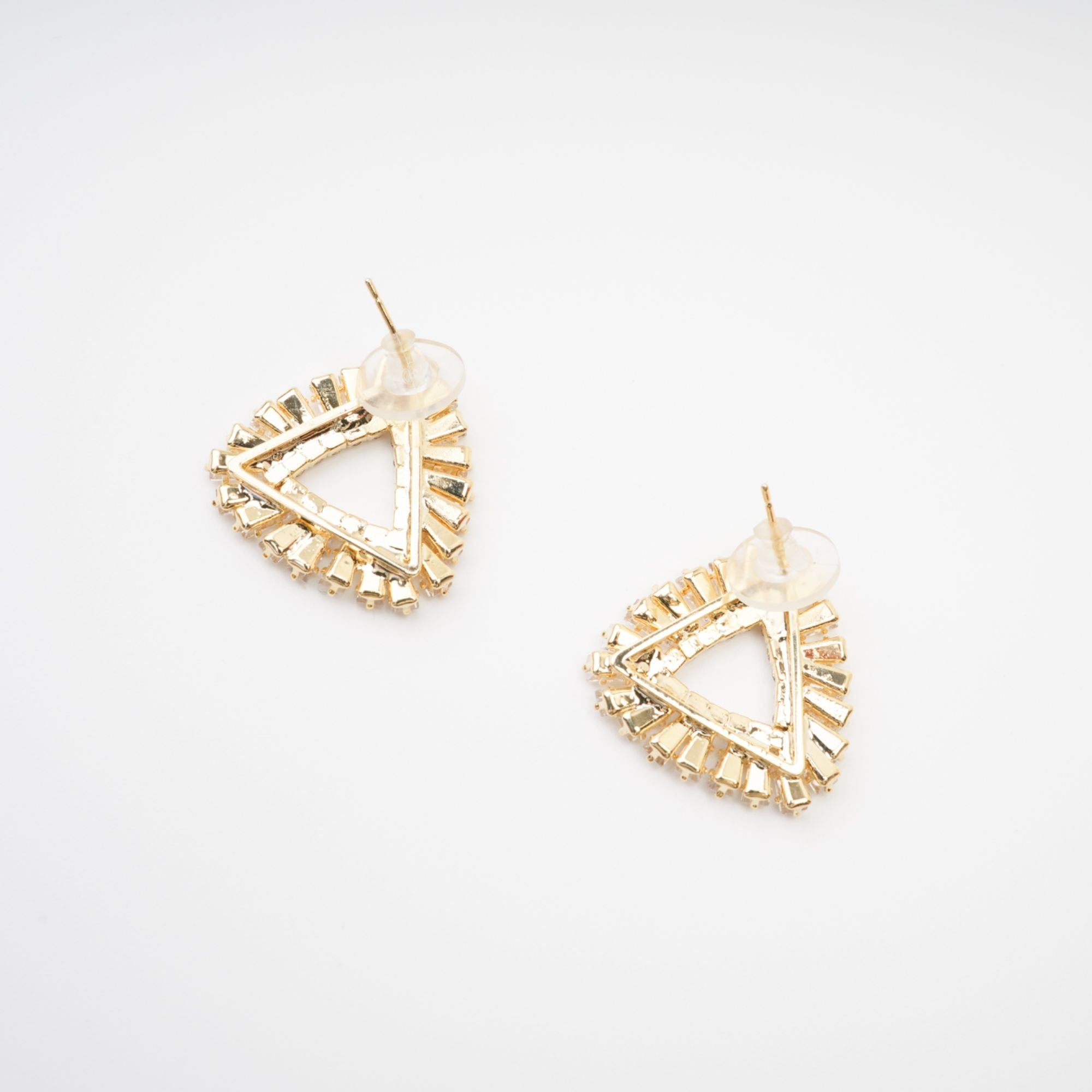 CRYSTAL TRIANGLE HOOP EARRINGS FOR WEDDING PARTY