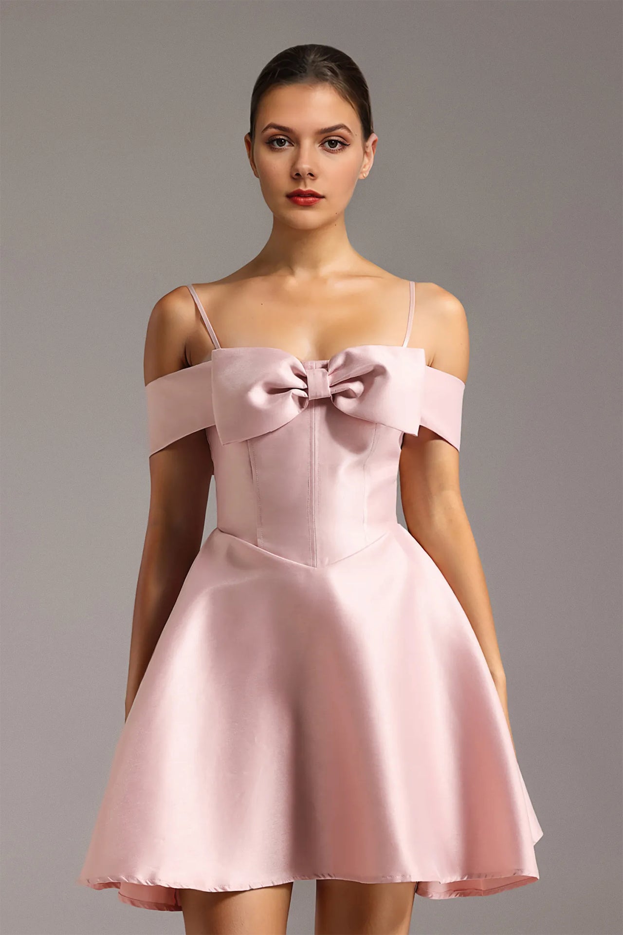 MARISOL BOW MINI DRESS FOR COCKTAIL PARTY