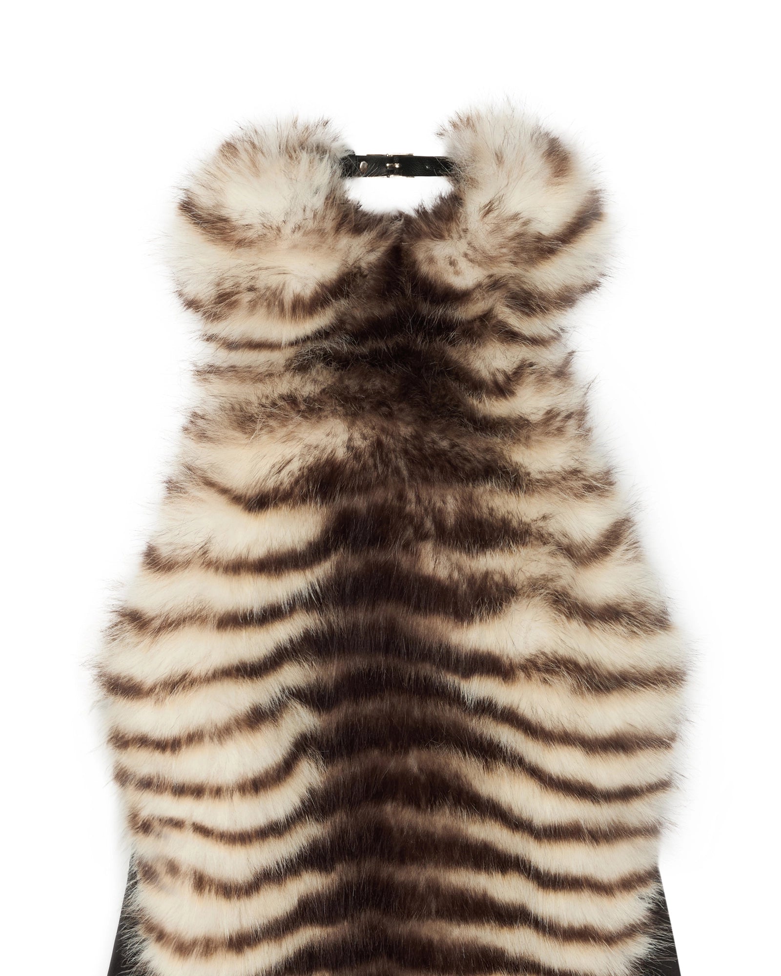 DORA FURRY HALTER BACKLESS TOP FOR PARTY