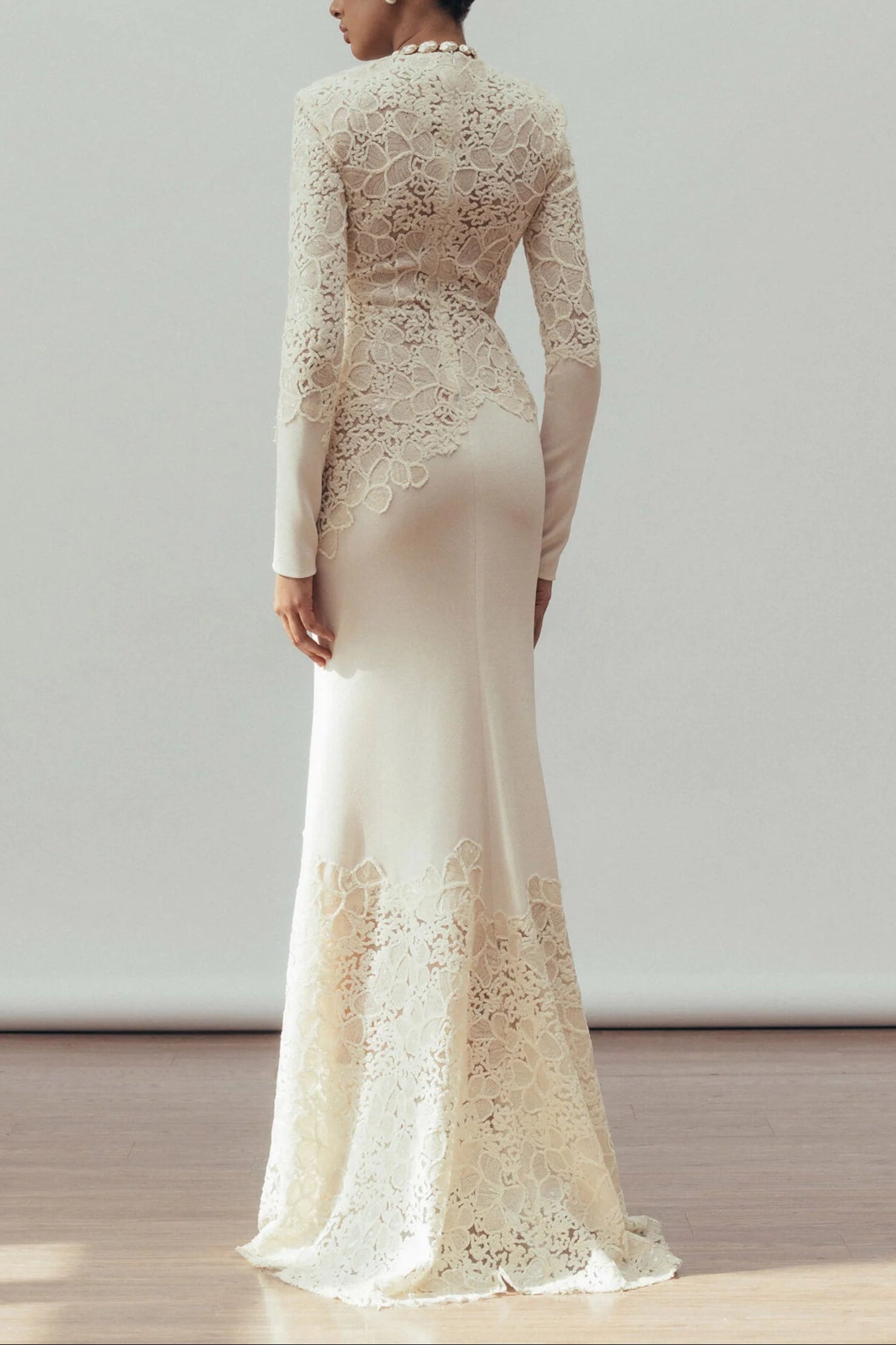 JOANNA WHITE EMBROIDERED MAXI DRESS, LONG SLEEVE