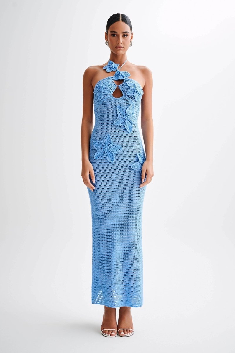 BEVERLY FLORAL CROCHET MAXI DRESS