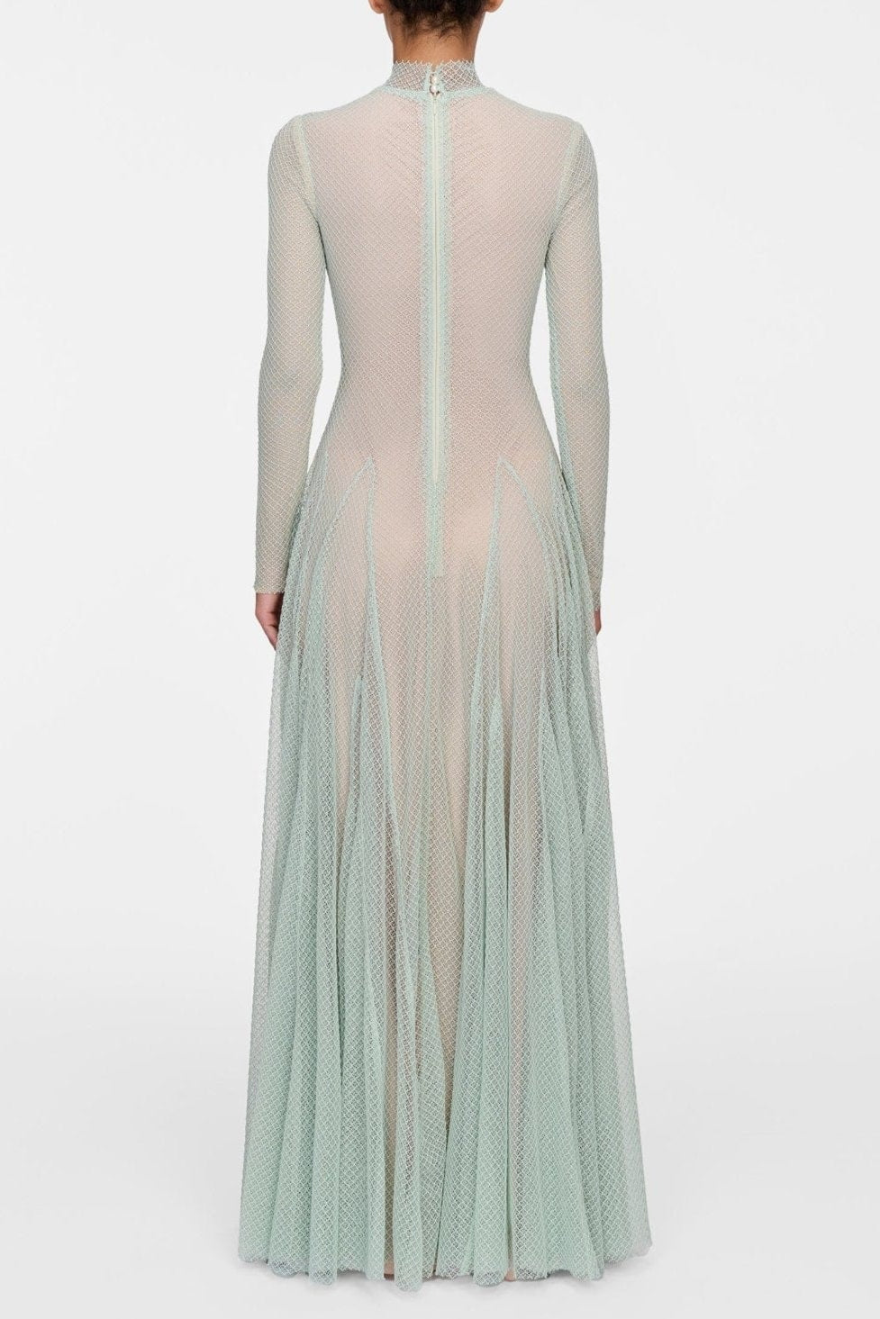 ANILA MINT MESH SLIM MAXI DRESS