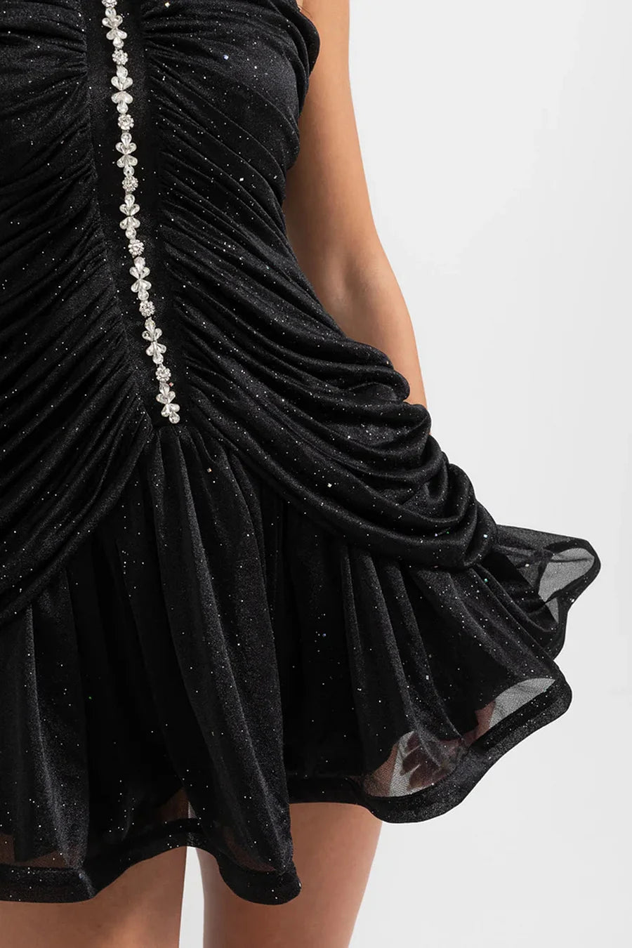 SERENE HALTERNECK MINI DRESS FOR EVENING