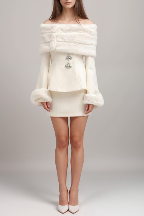 caitlin-fur-jacket-skirt-matching-set-897758-vmake FAUX FUR MATCHING JACKET & SKIRT SET