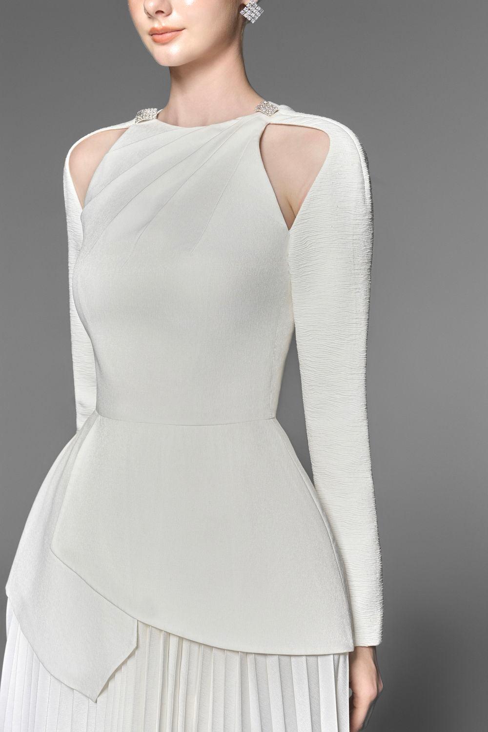 CALLIE VELVET BACKLESS A-LINE MINI DRESS