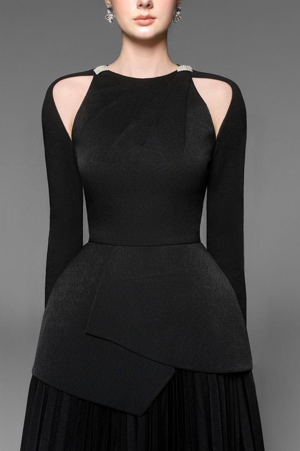 CALLIE VELVET BACKLESS A-LINE MINI DRESS