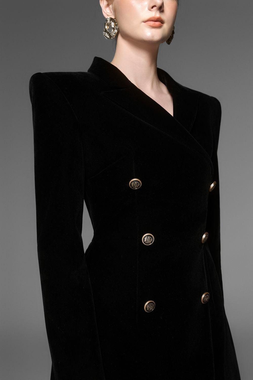 CALORIA ASYMMETRIC VELVET MIDI DRESS FOR EVENTS